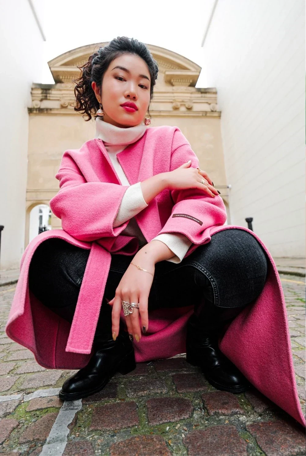 The Statement Coat, editorial outfit look for a London portfolio session